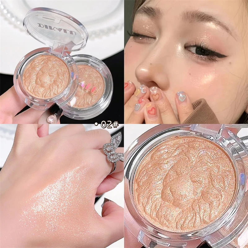 3 Color Face Highlighter Palette Llluminator Palette Natural Waterproof Glitter Shimmer Powder Highlight Makeup High Gloss Cream