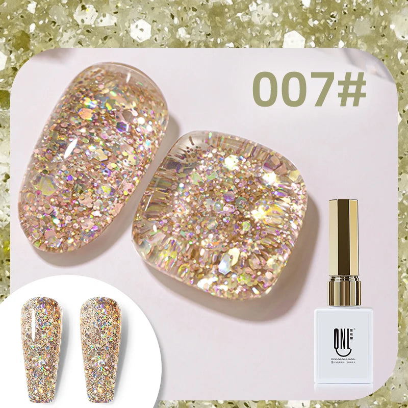 15ml Super Reflective Flash Disco Nail Gel Polish Relective Glitter Semi Permanent Nail Art Varnish For Manicures