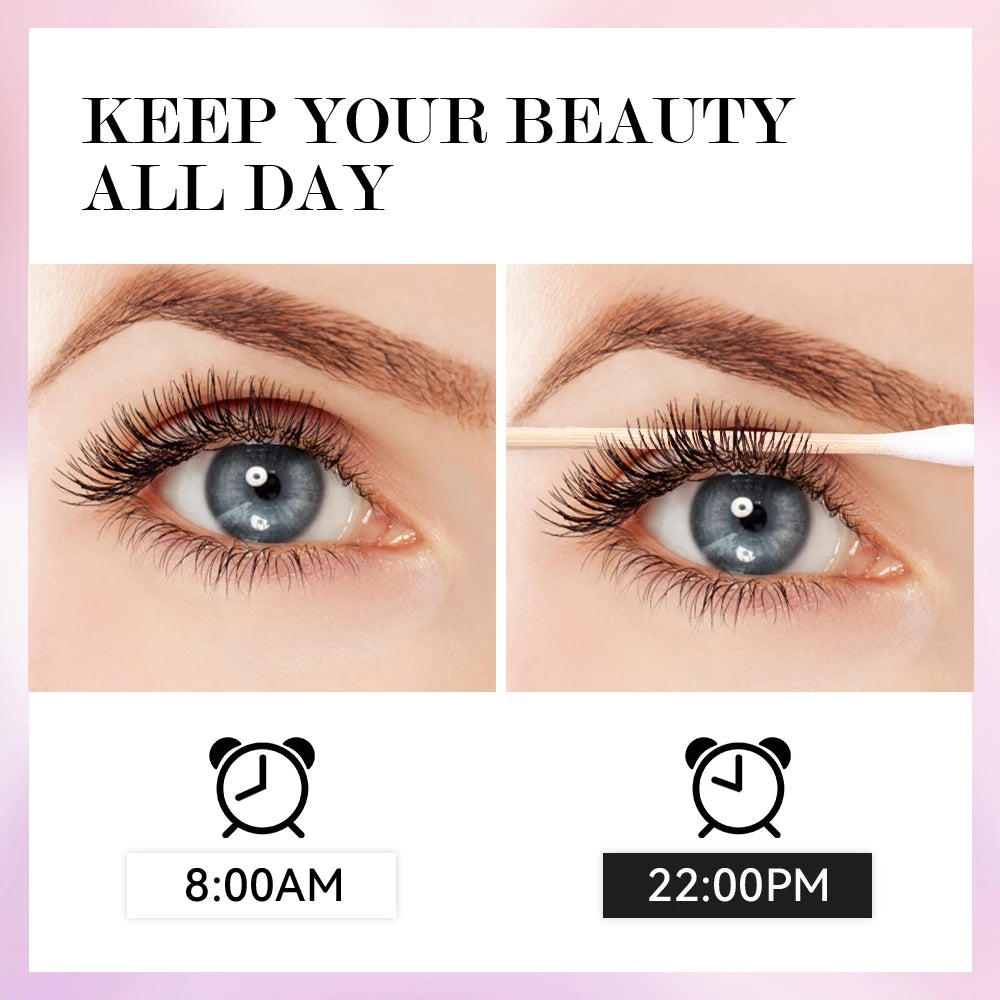 Lakerain Lengthening Volumizing Mascara Fan Shaped Makeup Effect Long Lasting Clump-Free Lashes Suitable for All Skin Tones
