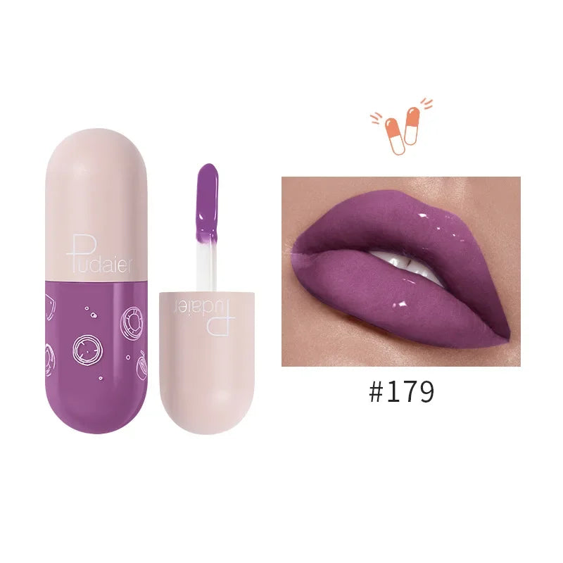Mini Capsule Mirror Liquid Lipstick Lip Glaze Non-stick Cup Does Not Fall Color Lip Gloss Lip Stick Women Makeup
