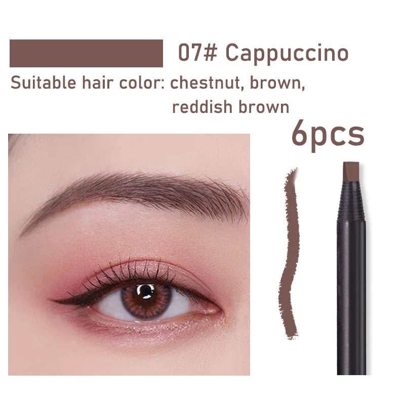 HAOZHUANG Waterproof Long Lasting Eyebrow Pencils with Soft Brush Eyebrows Makeup Tool Permanent Makeup Tattoo Accessories
