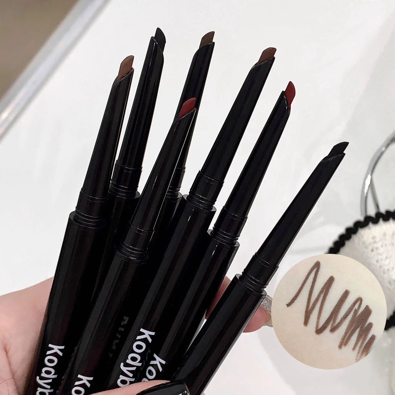 Waterproof Matte Red Eyeliner Gel Pencil Ultra-thin Long Lasting Quick Dry Smooth Black Eye Liner Pen Silky Makeup Cosmetics