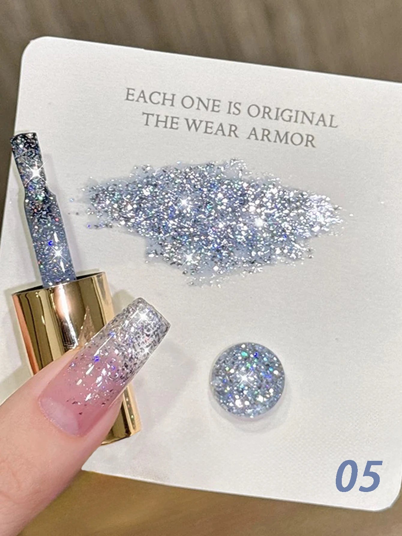 MIANEL1-12pcs 12ML Pink Blue White Green Series With Explosive Glitter Gel Nail Polish, Popular Yun Brocade Diamond Gel Polish