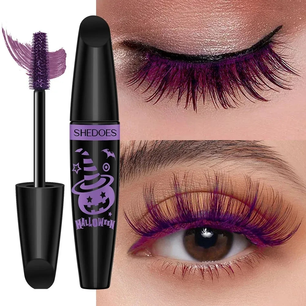 10 Color Waterproof Volumizing Mascara Smudge-Proof Curling Long-Lasting Sapphire Blue Pink Mascara for Bold Eye Look Cosmetics