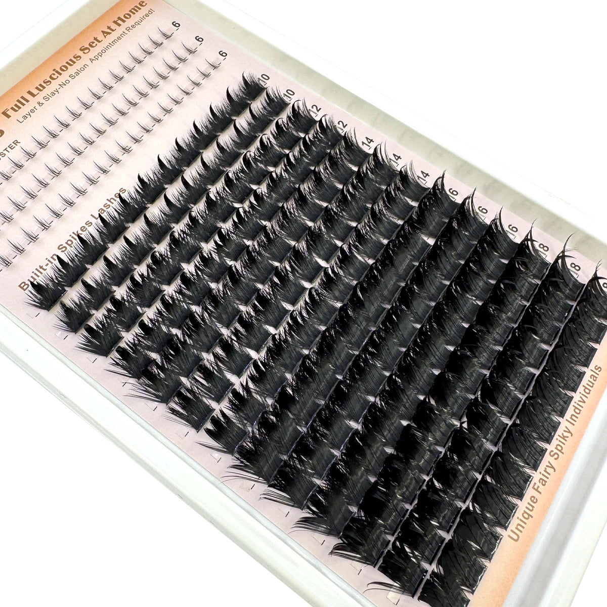 Wispy Lash Clusters with Spikes Salon-Like Eyelash Clusters DIY D Curve Cluster Eyelash Extensions Full Spiky Individual Lashes