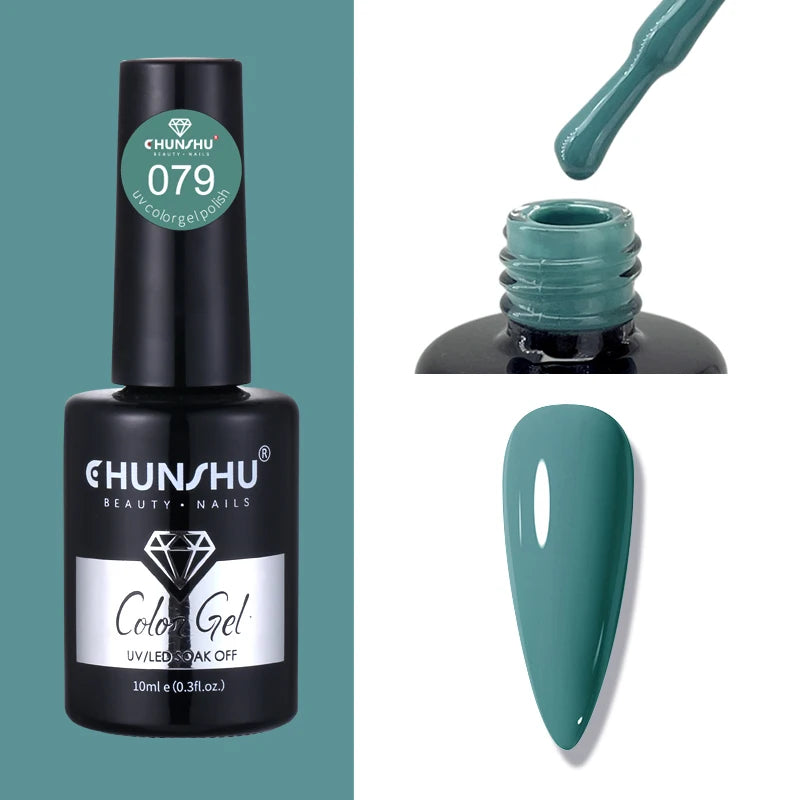 CHUNSHU 10ml Gel Nail Polish Soak Off Semi-Permanent Varnish Professional Salon UV LED Nails Art Gel No Smell All Seasons Colors
