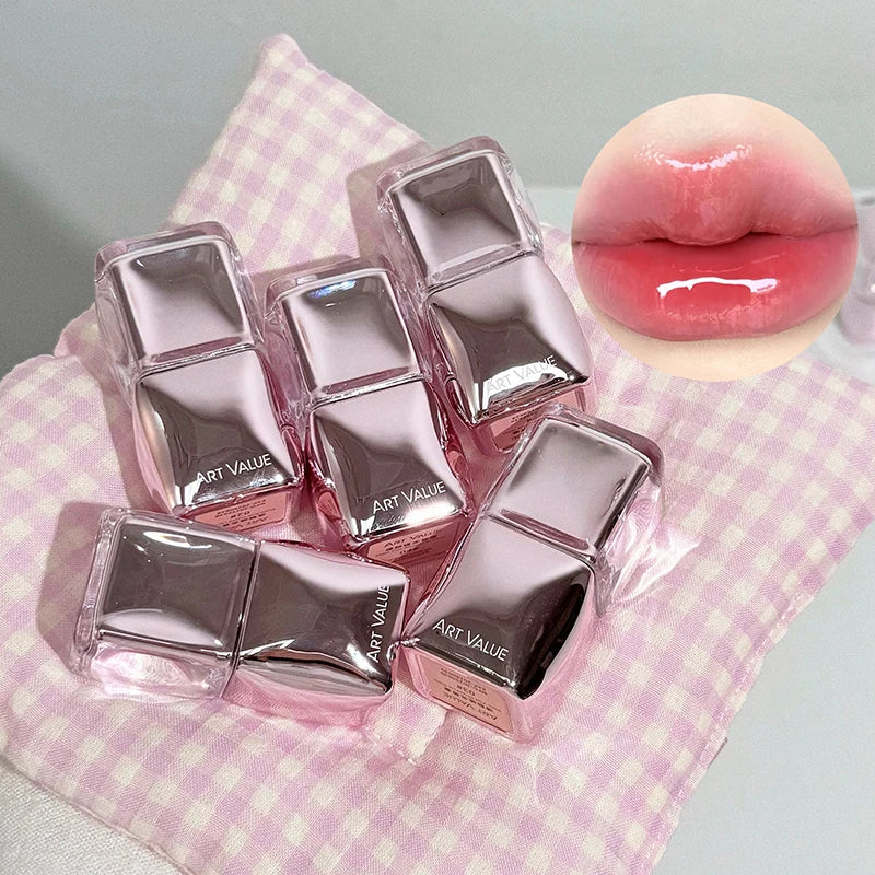 Transparent powder gloss lip gloss mirror moisturizing,long-lasting waterproof,easy to apply,anti smudging,natural makeup effect