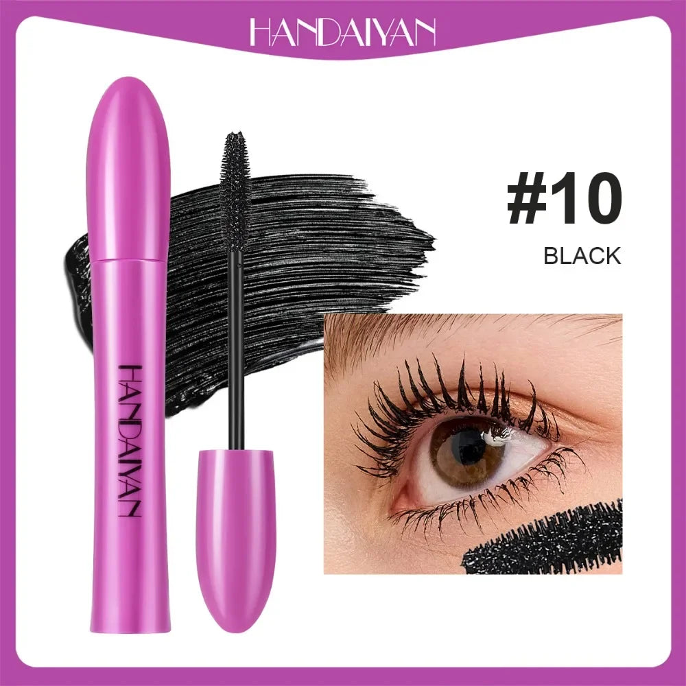 10 Color Waterproof Volumizing Mascara Smudge-Proof Curling Long-Lasting Sapphire Blue Pink Mascara for Bold Eye Look Cosmetics