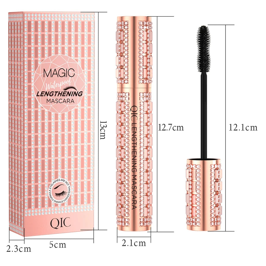 Waterproof 4D Diamond Shine Volume Curl Mascara Luxury Style Smudge-proof Eye Makeup for All Skin Types Eye Cosmetics