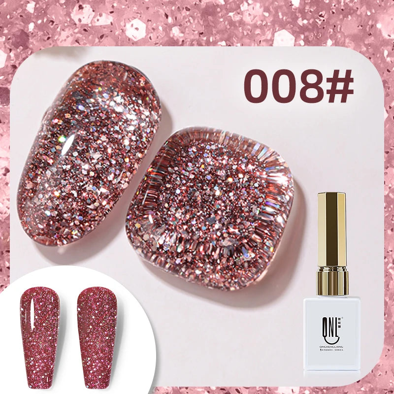 15ml Super Reflective Flash Disco Nail Gel Polish Relective Glitter Semi Permanent Nail Art Varnish For Manicures