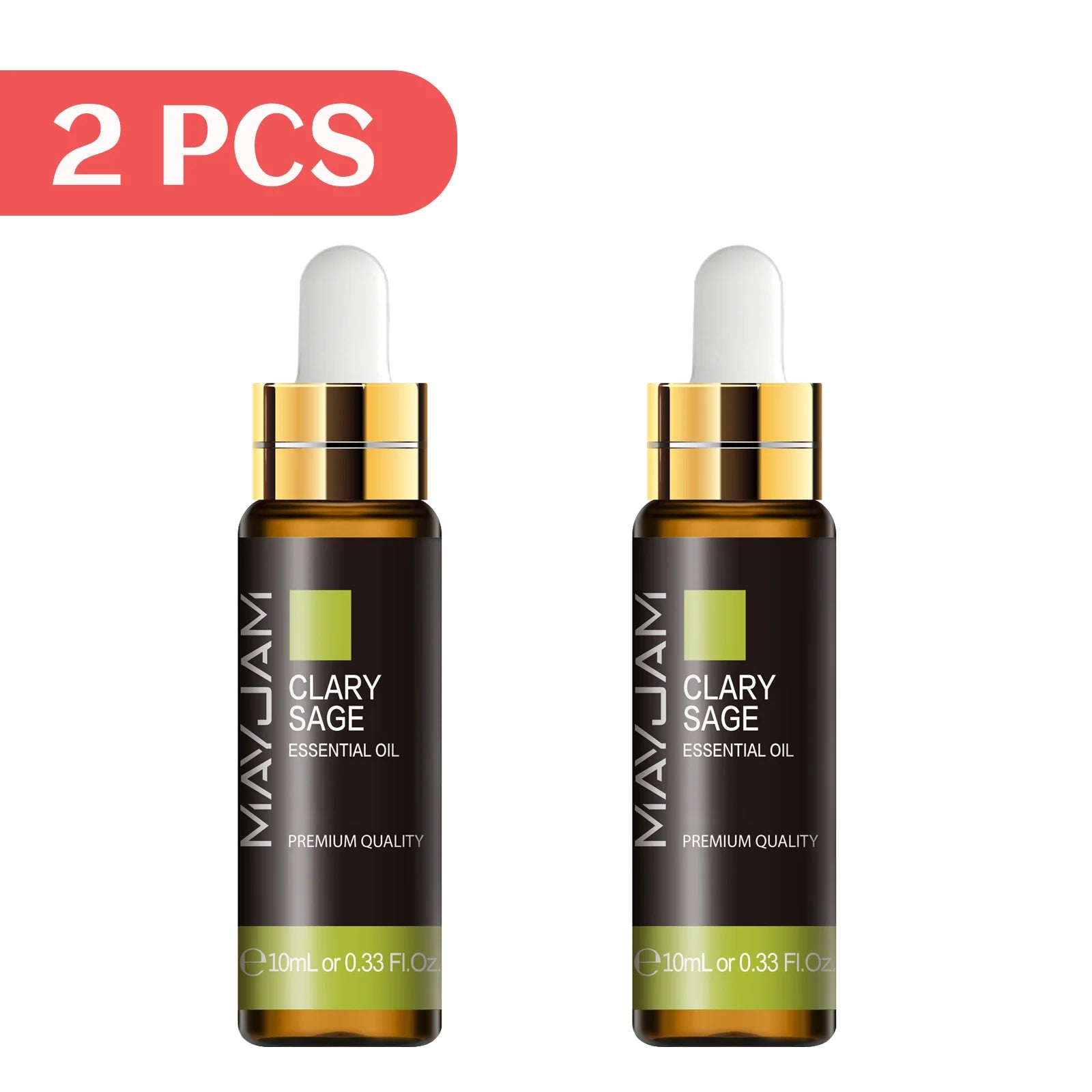 MAYJAM 2pcs Pure Essential Oils with Dropper Sweet Orange Lavender Jasmine Eucalyptus Vanilla Sandalwood Cajeput Vetiver Sage
