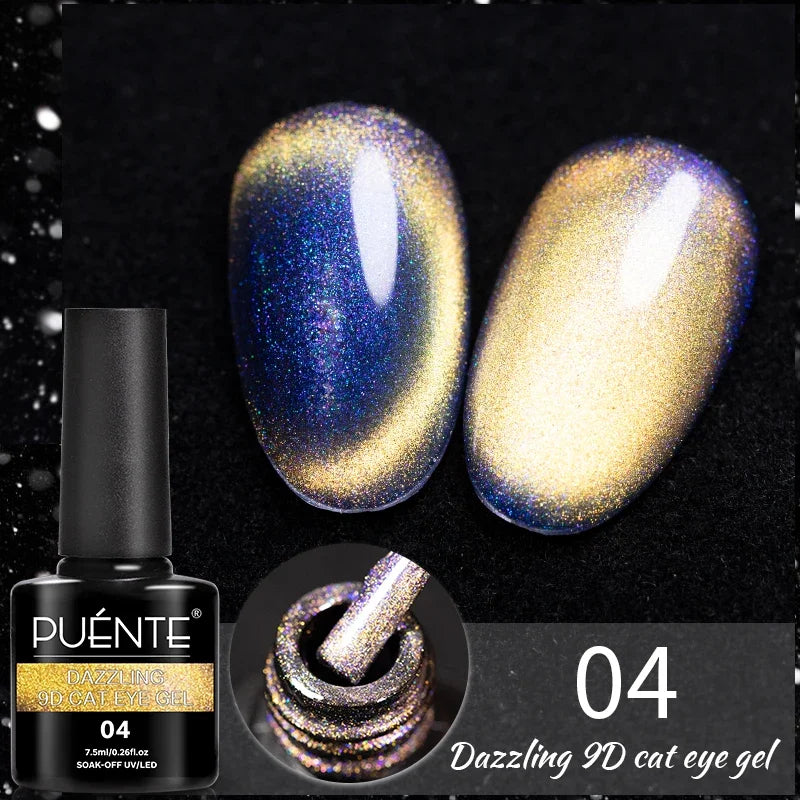 PUENTE Sparkle Platinum Gel Nail Polish 5ML Shiny Gold Silver Glitter Painting Gel Drawing Semi Permanent Varnish For Manicure