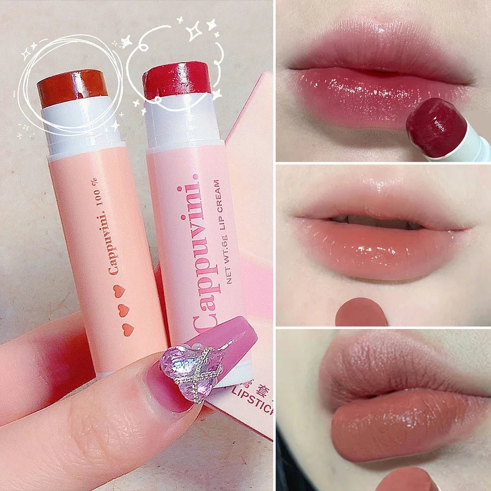 2-in-1 Lipstick Lip Balm 3 Colors Nourishing Moisturizing Lasting Lip Care Makeup