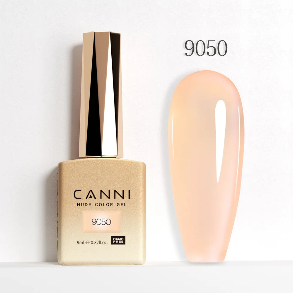 9ml CANNI HEMA/TPO FREE Nude Pink Color Nail Gel Polish Full Coverage Semi Permanent Long Wear Top Coat Venalisa Gel Varnish