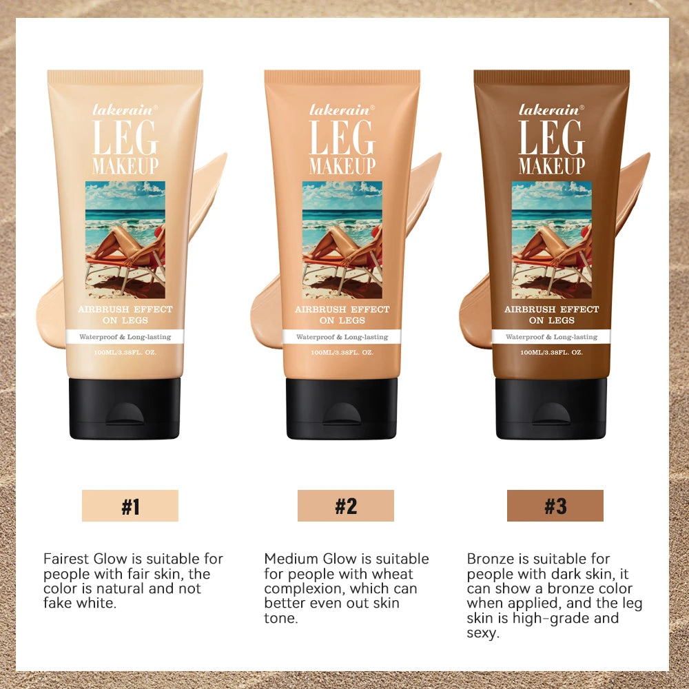 100ml Liquid Foundation | Long-Lasting, Waterproof, Anti-Transfer, Evens Skin Tone, Wheat Tan Brown Shade