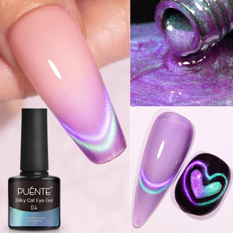 PUENTE Sparkle Platinum Gel Nail Polish 5ML Shiny Gold Silver Glitter Painting Gel Drawing Semi Permanent Varnish For Manicure