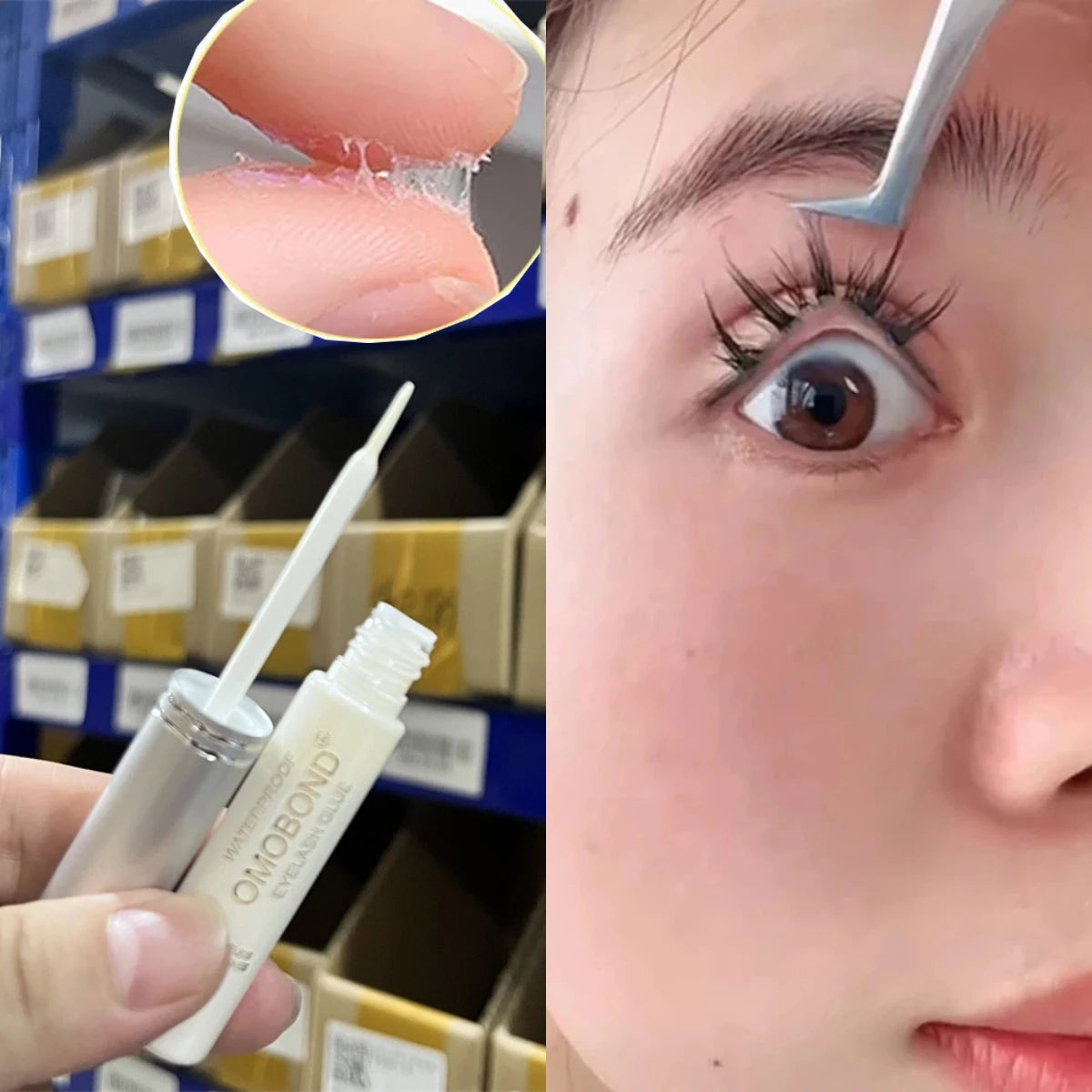 7g Eyelash Glue Waterproof Gel Strong Hold for Professional Salon & Home Use Suitable for False Lashes/Individual/Cluster Lashes