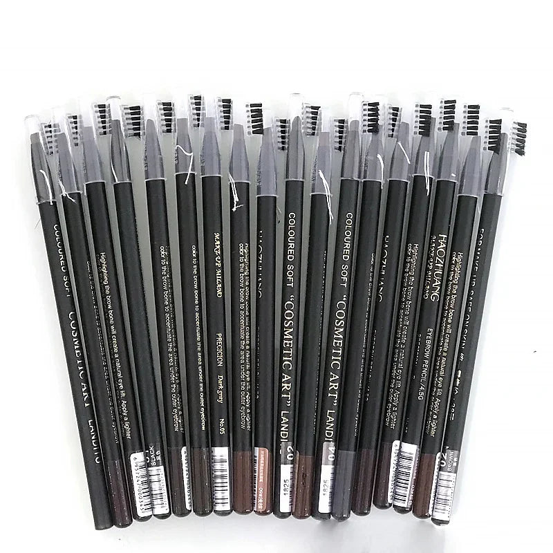 HAOZHUANG Waterproof Long Lasting Eyebrow Pencils with Soft Brush Eyebrows Makeup Tool Permanent Makeup Tattoo Accessories