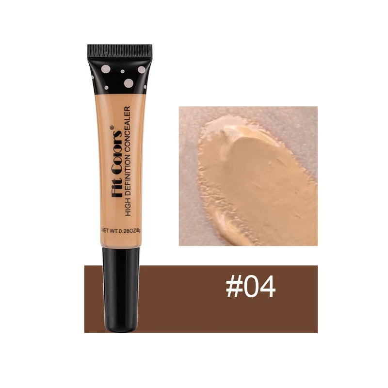 Full Cover Liquid Concealer 8 Color Air-permeable Natural Brightening Makeup Eye Dark Circles Cream Cosmetic