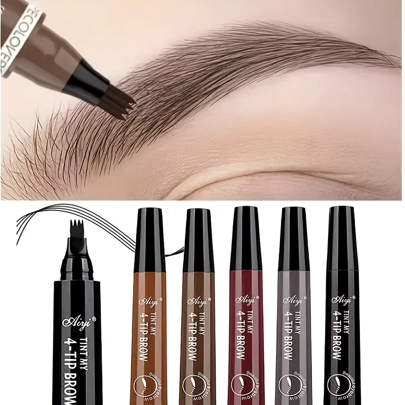 4-fork Magic Eyebrow Pencil, with fine strokes to create a natural eyebrow shape, Ultra-Realistic Hair
