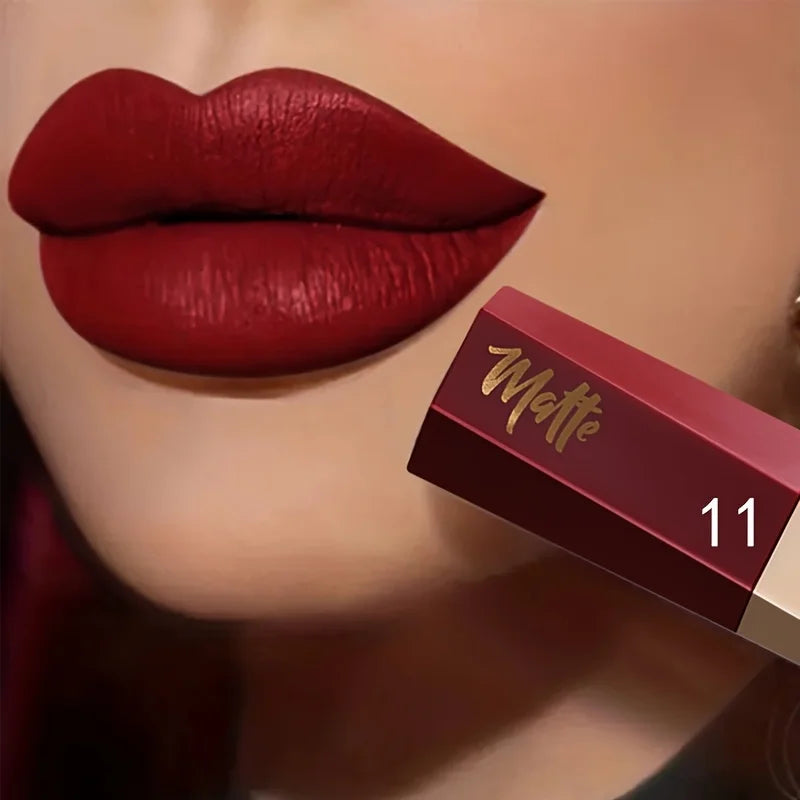 Matte Liquid Lipstick, Long Lasting Waterproof Non-Stick Velvet Lip Color, Lightweight Fog Matte Lip Makeup for Women