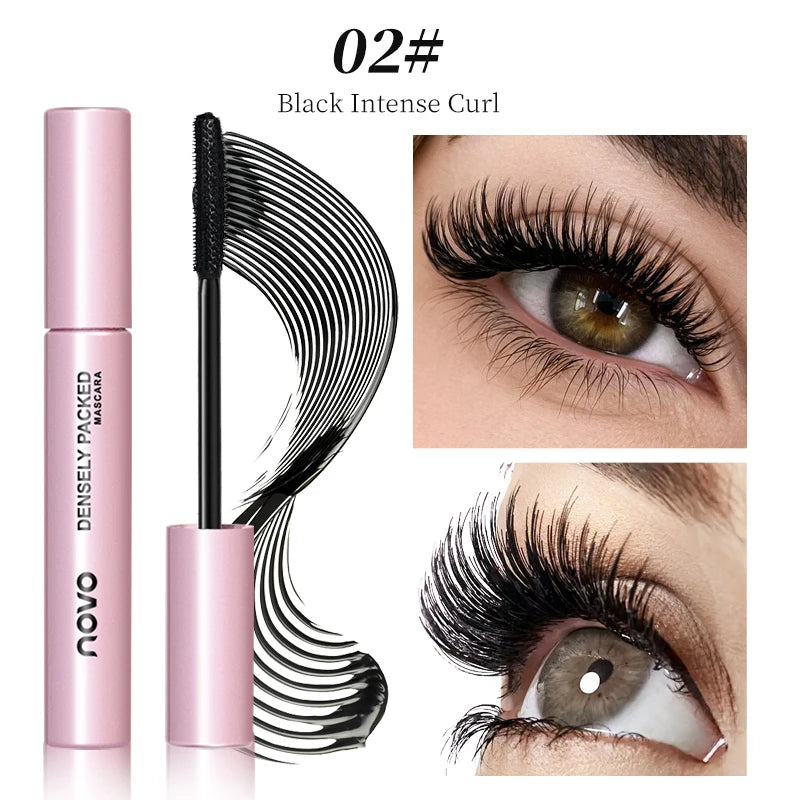 Long Lasting Black Mascara - Intense Length & Volumizing,Waterproof, mudge-Proof,Quick-Dry,Clump-Free,Curling Styling For Bold