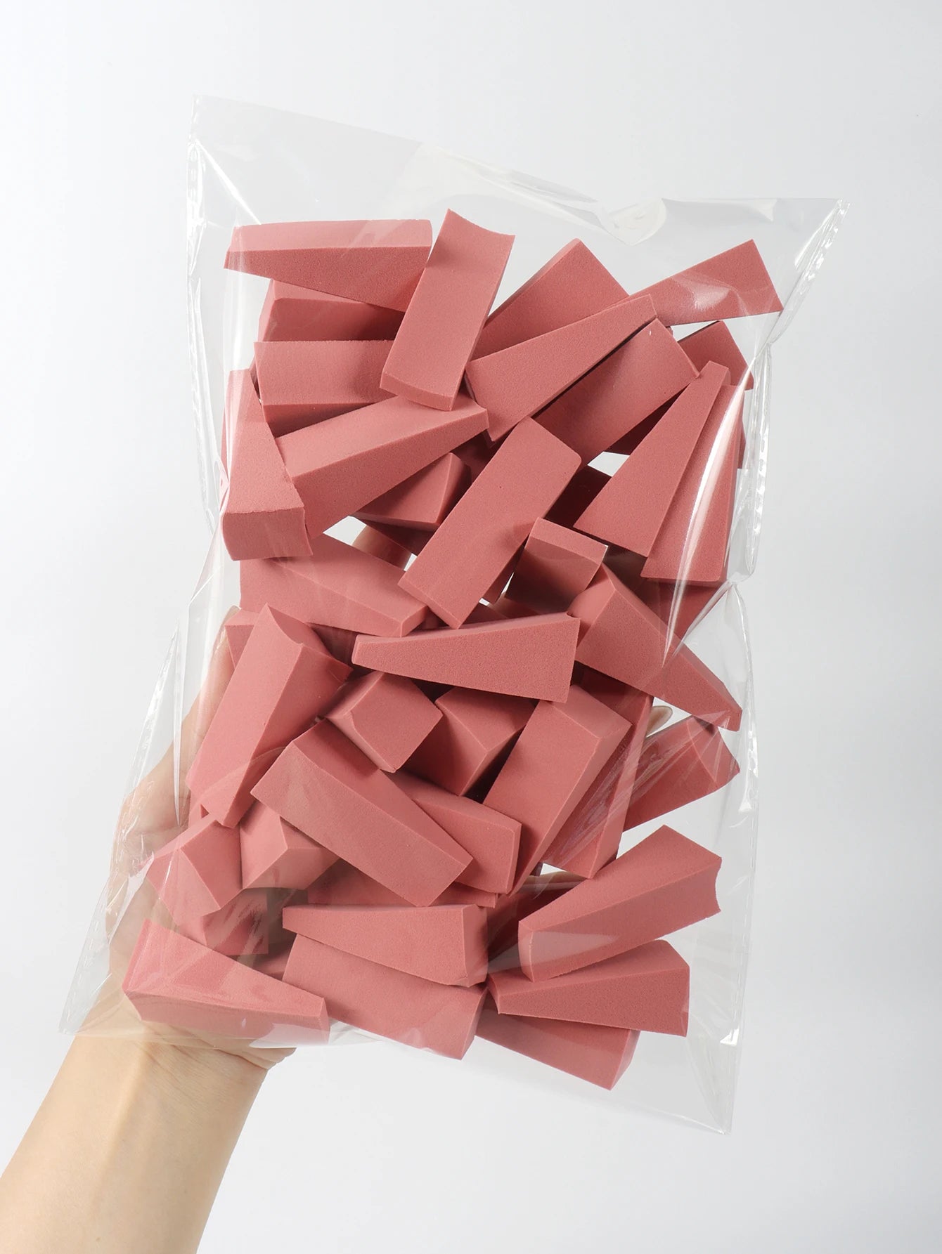 50 Pieces of Random Color Facial Curve Mixed Makeup Sponge, Latex-Free, Small Wedge-Shaped Smooth Application Beauty Sponge Applicator