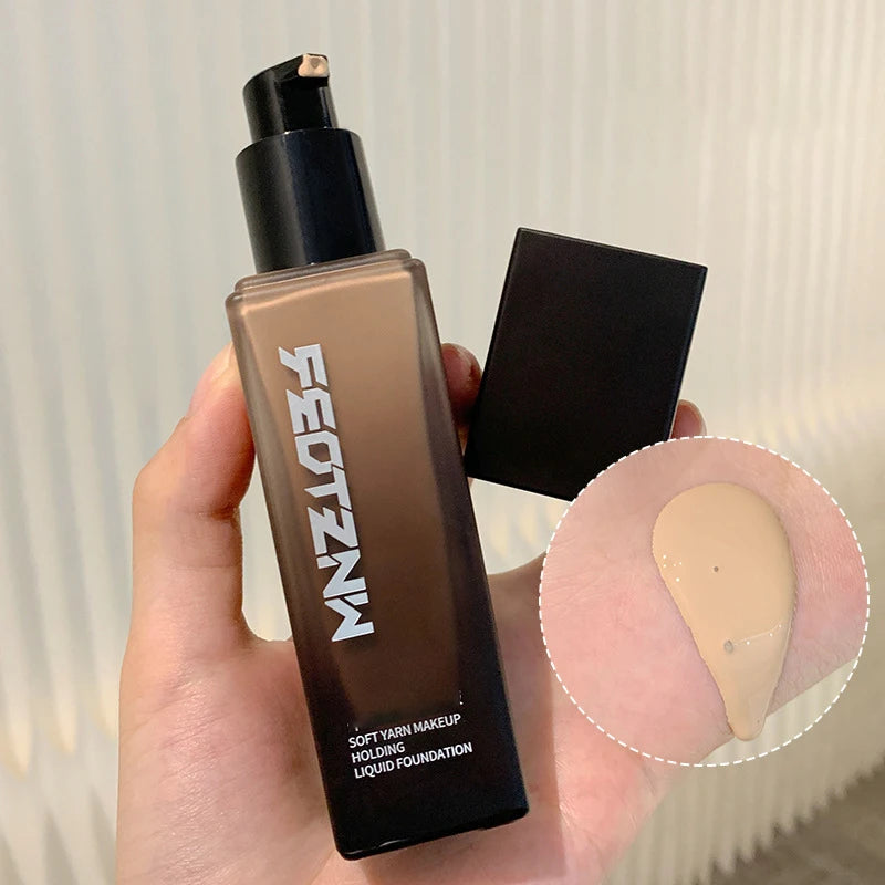 Feotznw Liquid Foundation Doesn'T Smudge Makeup for 12 Hours. Waterproof and Scratch-Concealing Care Liquid Foundation That Covers and Provides Long-Lasting Hydration for a Natural Complexion.