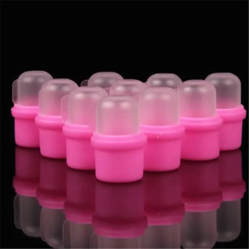 10/20/50/100PCS Pink Silicone Nail Soak Off Cap Clip Nail Wipe UV Gel Nail Polish Remover Wrap For Finger Toes Manicure Tool