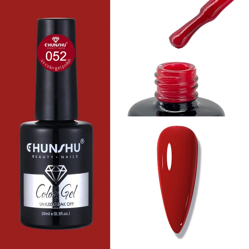 CHUNSHU 10ml Gel Nail Polish Soak Off Semi-Permanent Varnish Professional Salon UV LED Nails Art Gel No Smell All Seasons Colors