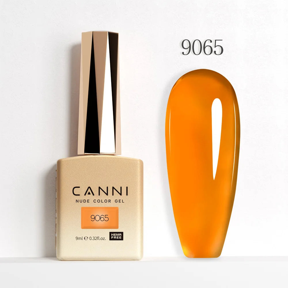 9ml CANNI HEMA/TPO FREE Nude Pink Color Nail Gel Polish Full Coverage Semi Permanent Long Wear Top Coat Venalisa Gel Varnish
