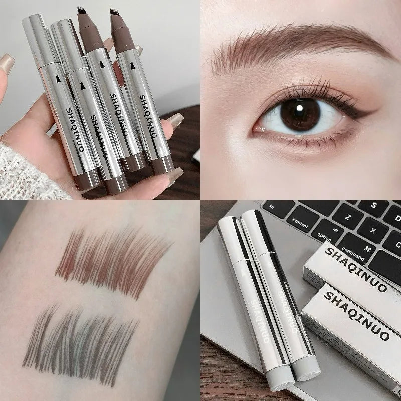 Multi-Tip Water Eyebrow Pen, Hair-Like Strokes for Wild Brows, Waterproof Smudge-Proof Formula, Natural Looking Eyebrow Makeup