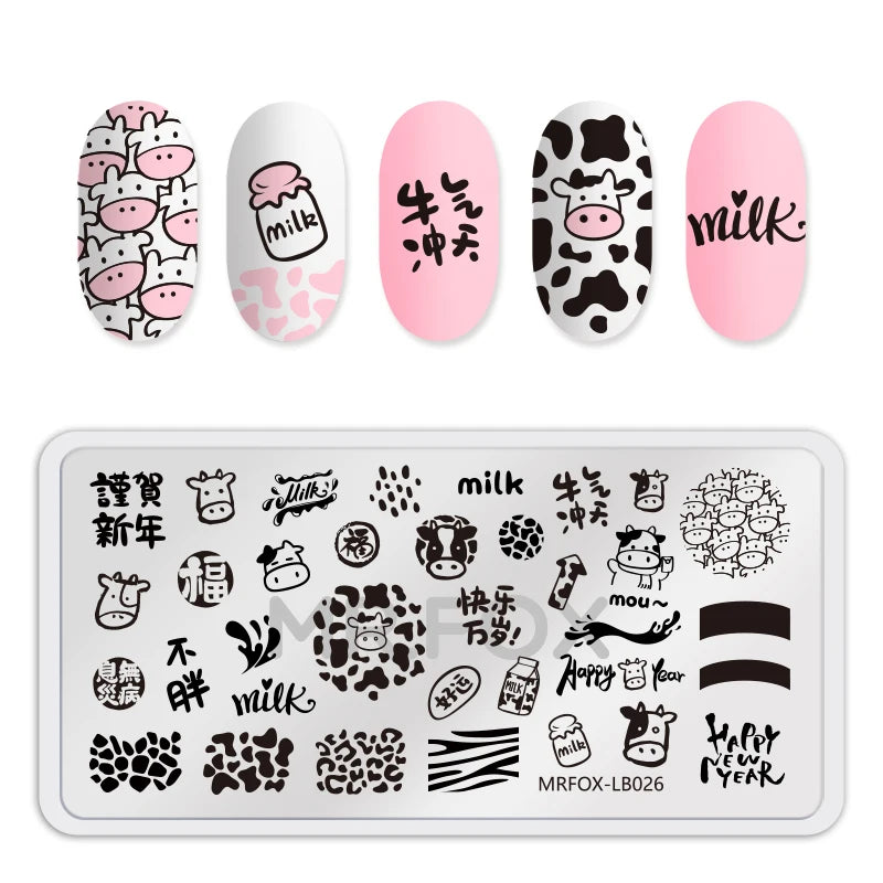 1PCS Blue Ocean Animal Nail Art Stamping Plates Fish Image Stencils for Nails Stamp Tools Manicure Template