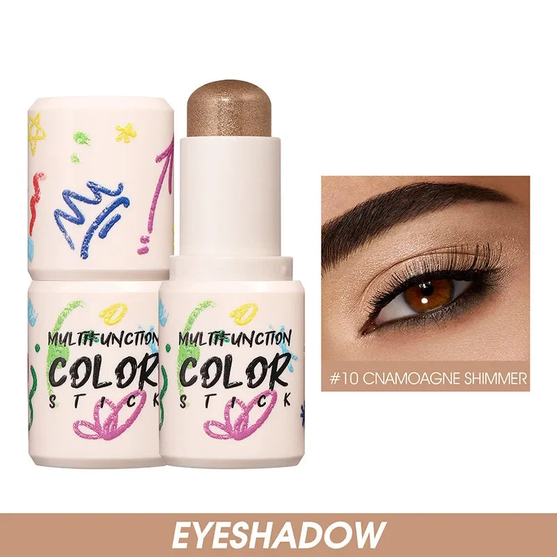 Highlighter Blush Stick Eyeshadow Stick Diamond Highlighter Cream Pink Glitter Face Contour Shimmer Illuminator Makeup Cosmetics