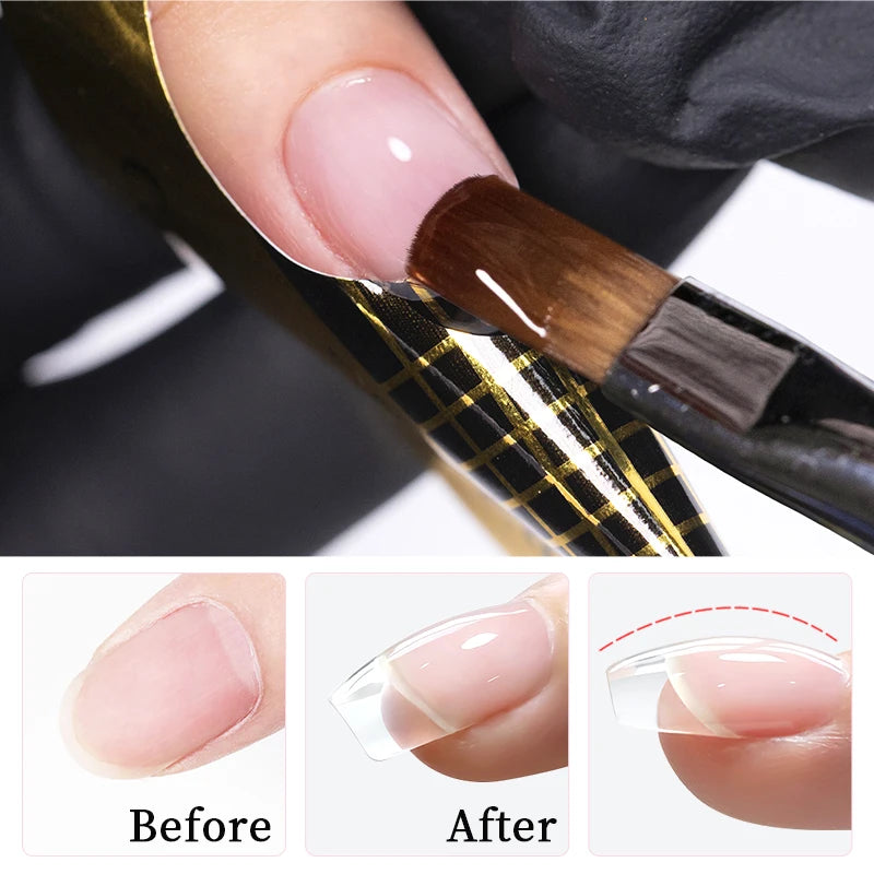 AWStorG 3pcs/Set 100g Clear Creamy Building Nail Gel Nail Extension Gel Kit Hard Constructed Gel Nail Strengthener Manicure