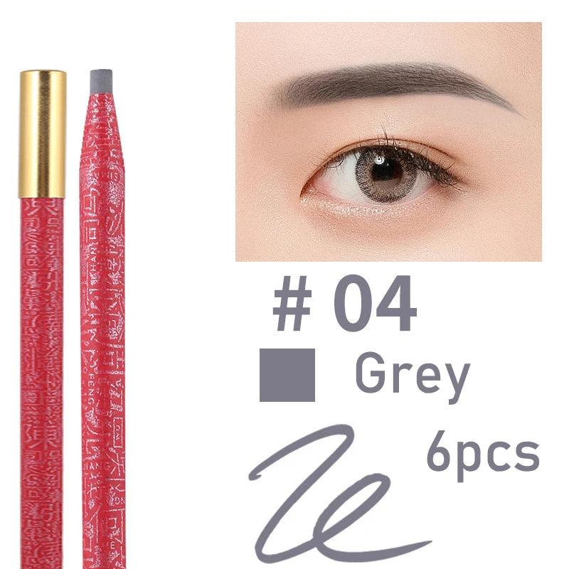 Waterproof Long Lasting Eyebrow Pencils Peel Off & Red Lip Pencil ,Eyebrow Tattoo Makeup Microblading Brow Pencil Makeup Tool
