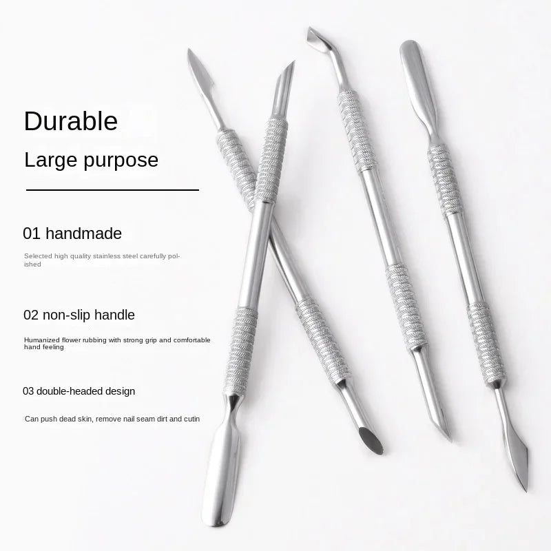 Hook Type Cuticle Pusher Nail Polish Remover Gel Nail Polish Peeler Scraper Stainless Steel Clean Manicure Tool for Nail Art