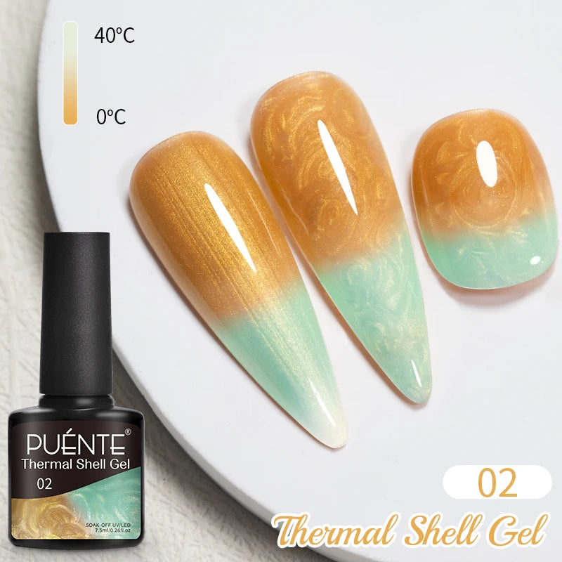 PUENTE Sparkle Platinum Gel Nail Polish 5ML Shiny Gold Silver Glitter Painting Gel Drawing Semi Permanent Varnish For Manicure
