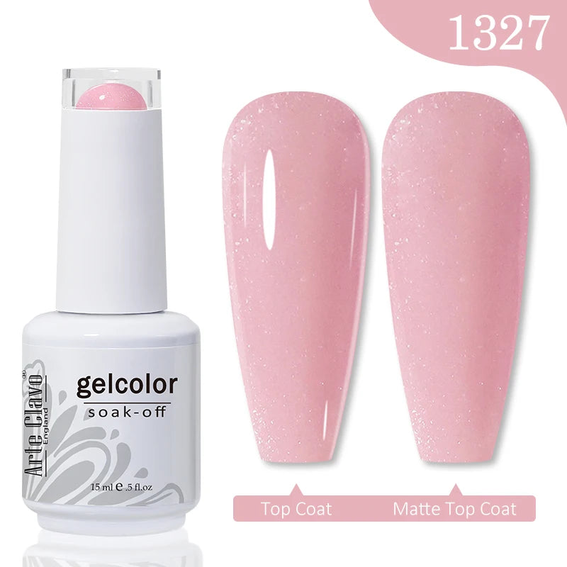 Arte Clavo 15ml Rose Red Pink Color Gel Nail Polish Autumn Winter Hot Sale Long Lasting Soak Off For Manicure Nail Art Gel