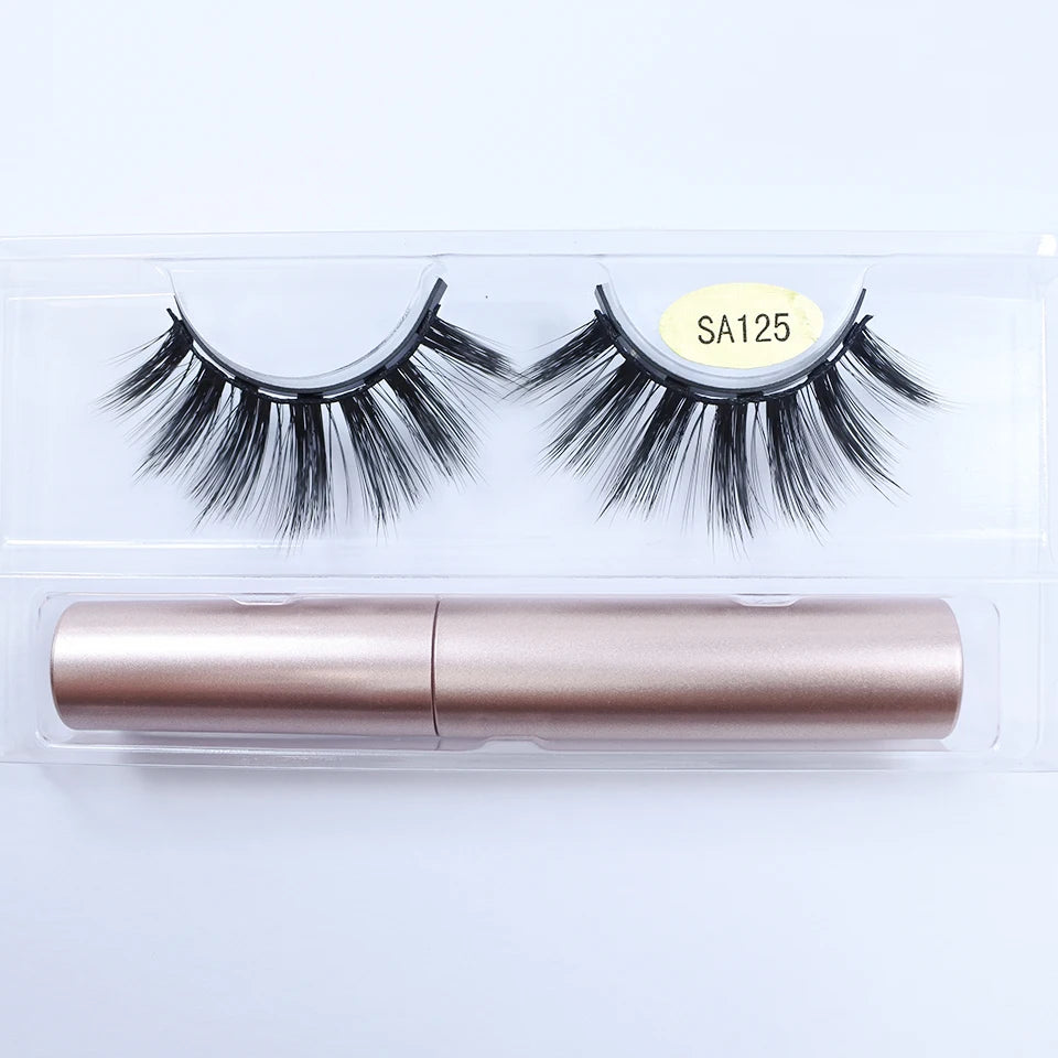 REDSIREN Natural Magnetic Lashes Makeup 1/5Pairs Reusable Magnetic False Eyelashes and Eyeliner Kit