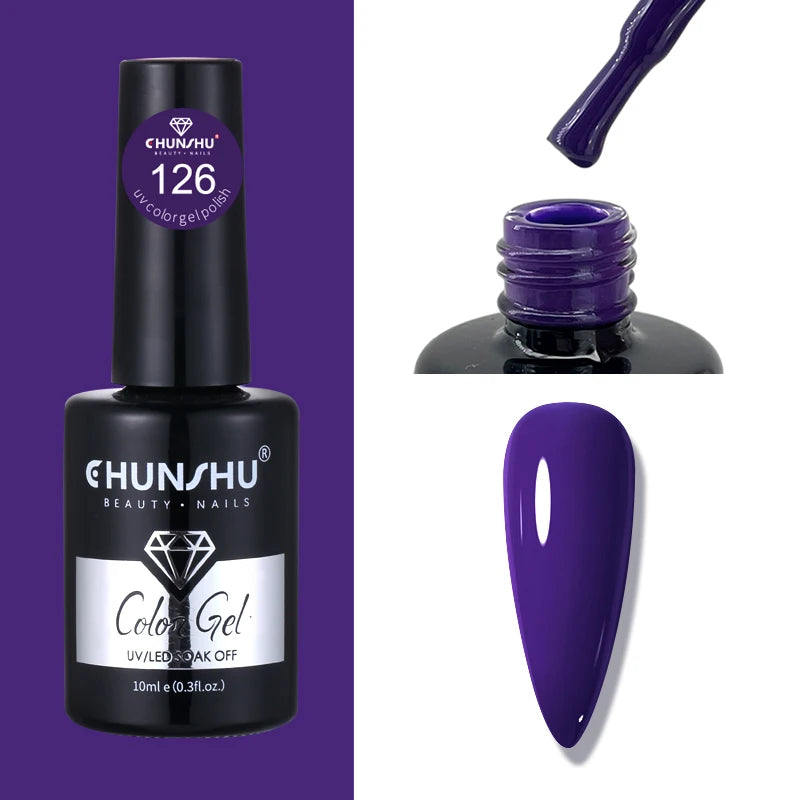 CHUNSHU 10ml Gel Nail Polish Soak Off Semi-Permanent Varnish Professional Salon UV LED Nails Art Gel No Smell All Seasons Colors