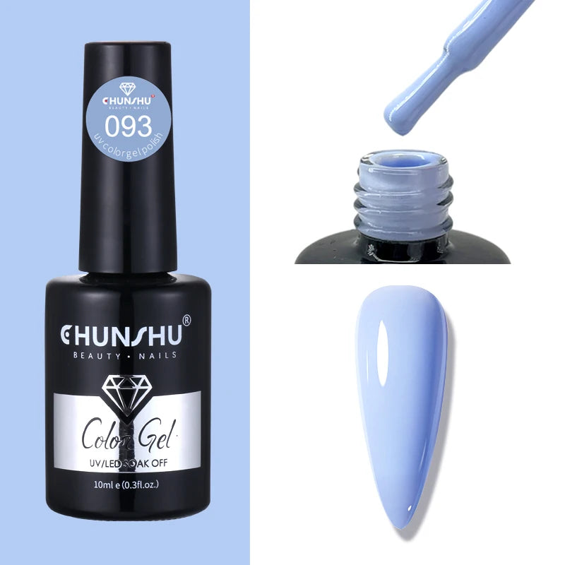 CHUNSHU 10ml Gel Nail Polish Soak Off Semi-Permanent Varnish Professional Salon UV LED Nails Art Gel No Smell All Seasons Colors