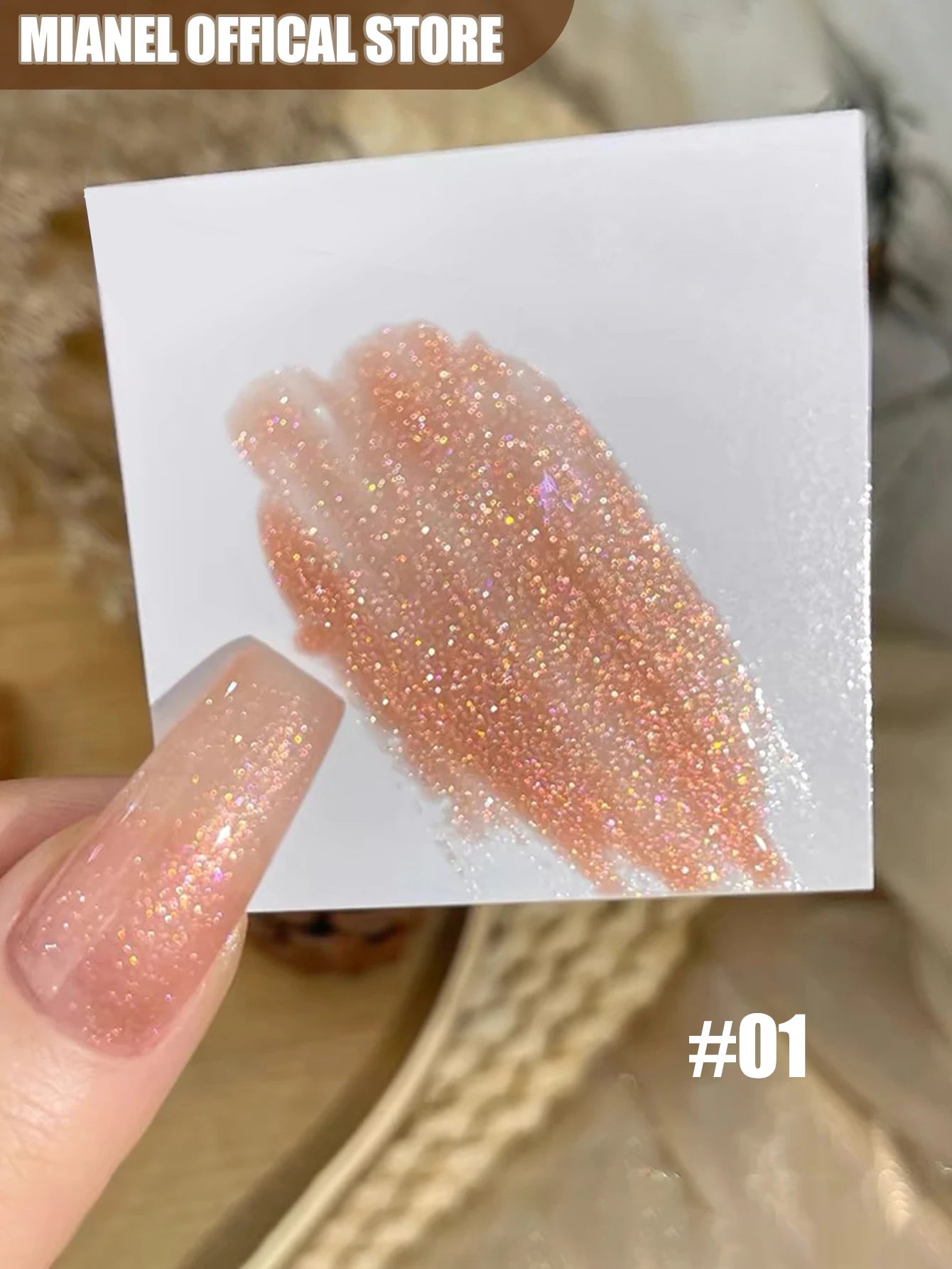 MIANEL1-12pcs 12ML Pink Blue White Green Series With Explosive Glitter Gel Nail Polish, Popular Yun Brocade Diamond Gel Polish