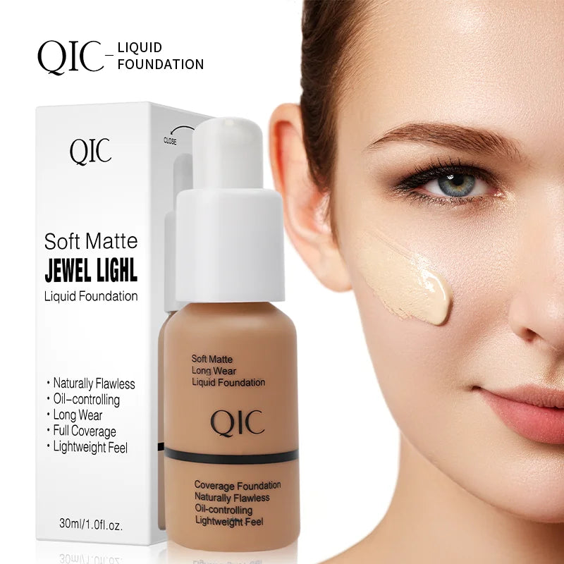 30ml Liquid Foundation | Concealer, Naturally Flawless, Matte, Oil-Control, Waterproof, Long-Lasting Makeup
