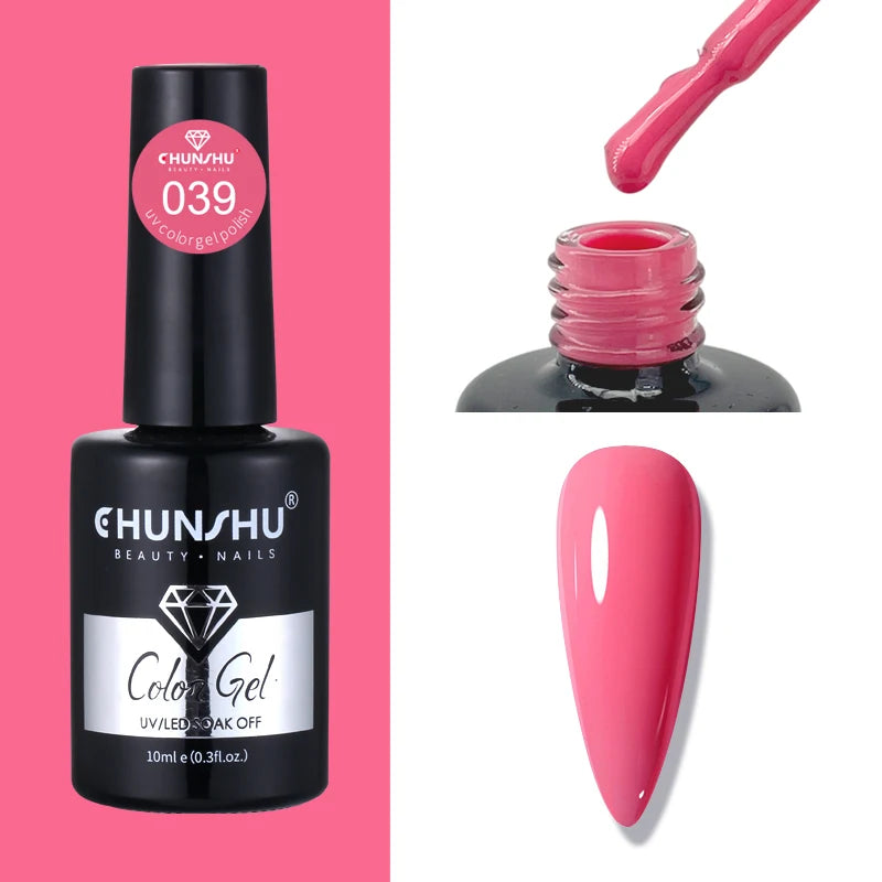CHUNSHU 10ml Gel Nail Polish Soak Off Semi-Permanent Varnish Professional Salon UV LED Nails Art Gel No Smell All Seasons Colors