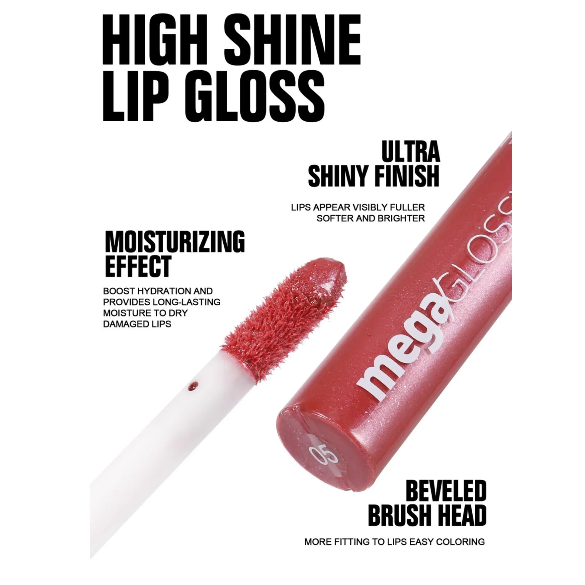 High Shiny Lip Gloss Moisturizing Fit All Skin Tone Mirror Like Lip Glaze Liquid Lipstick Lip Tint Long Lasting Makeup Cosmetics