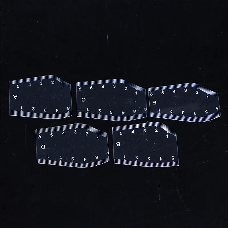 5Pcs Durable Brow Shaping Stencil Shaping Portable Instant Brow Shaper Drawing Eyebrow Design Ruler Gift