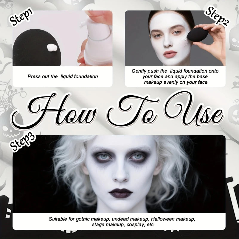 Pure White Foundation Cream Set | Mixable Foundation Adjuster for Face, Concealer & Carnival Makeup