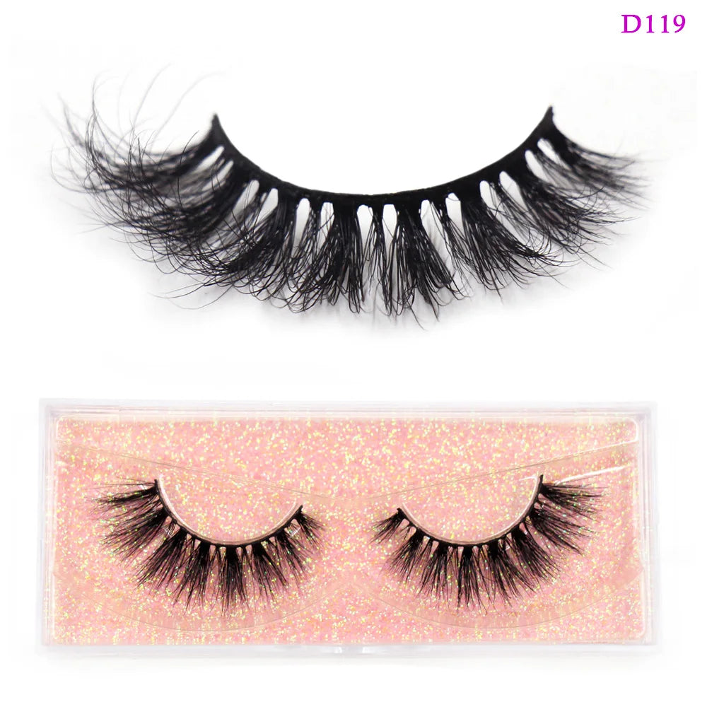 LEHUAMAO 3D Mink Lashes Makeup Eyelashes Fluffy Natural long fake lashes Full stripe reusable False Eyelash Extension 1 Pair