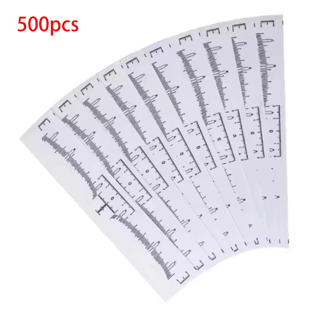 20/50/100 Pcs Eyebrow Ruler Stencils - Disposable Brow Ruler Sticker, Brow Measuring Shaper Tool, Eyebrow Mapping Makeup Tool
